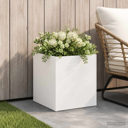 Vaso da giardino Bianco 45 x 45 x 45 cm
