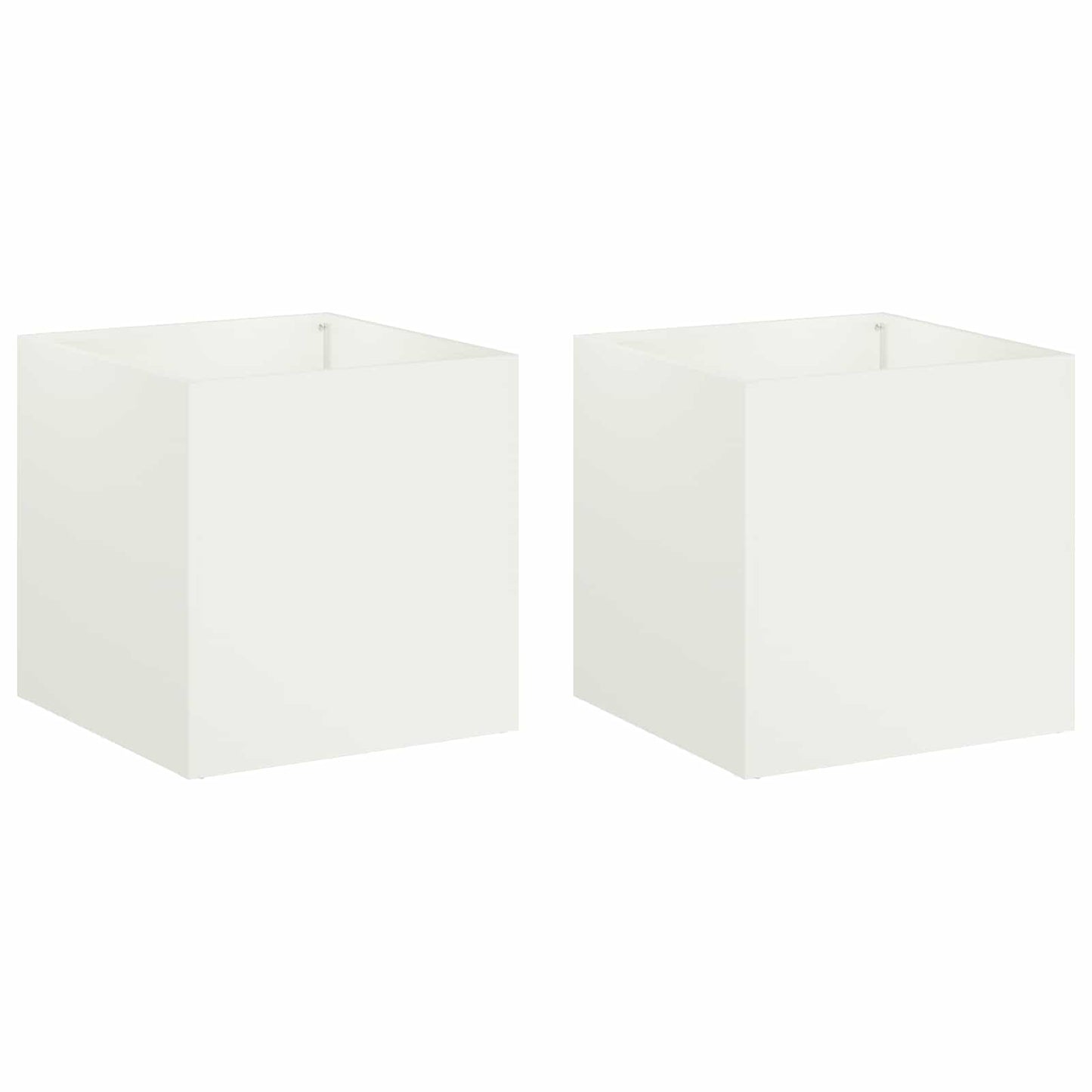 Vaso da giardino 2 pz Bianco 45 x 45 x 45 cm | homemem39
