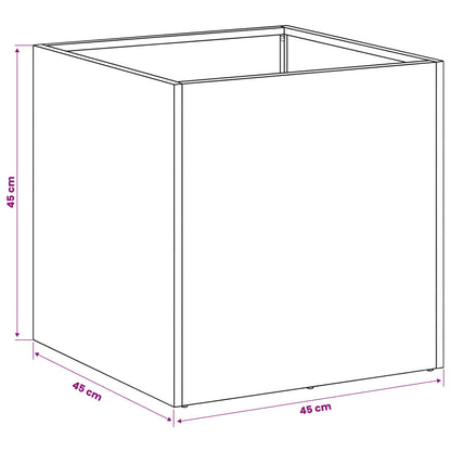 Vaso da giardino 2 pz Bianco 45 x 45 x 45 cm | homemem39