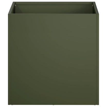 Vaso da giardino 2 pz Verde Oliva 45 x 45 x 45 cm