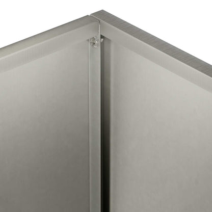 Vaso da giardino Argento 45 x 45 x 45 cm Acciaio Inox | homemem39