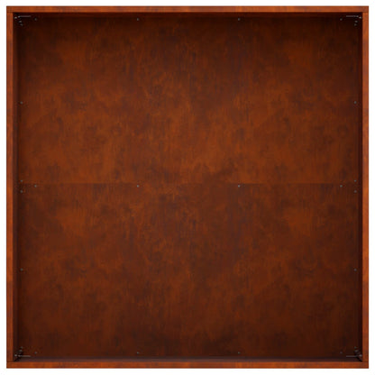 Vaso da giardino Ruggine 60 x 60 x 20 cm Acciaio Corten | homemem39