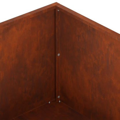 Vaso da giardino 2 pz Ruggine 60 x 60 x 20 cm Acciaio Corten | homemem39