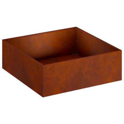 Vaso da giardino 2 pz Ruggine 60 x 60 x 20 cm Acciaio Corten | homemem39