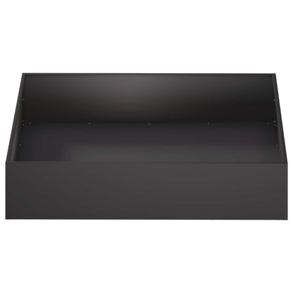 Vaso da giardino Nero 80 x 80 x 20 cm Acciaio laminato a freddo | homemem39
