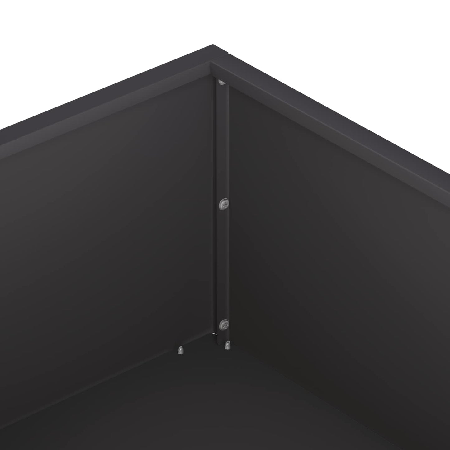 Vaso da giardino 2 pz Nero 80 x 80 x 20 cm | homemem39