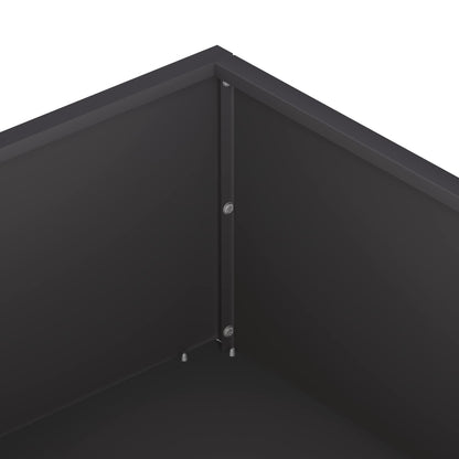 Vaso da giardino 2 pz Nero 80 x 80 x 20 cm | homemem39