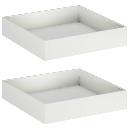 Vaso da giardino 2 pz Bianco 80 x 80 x 20 cm