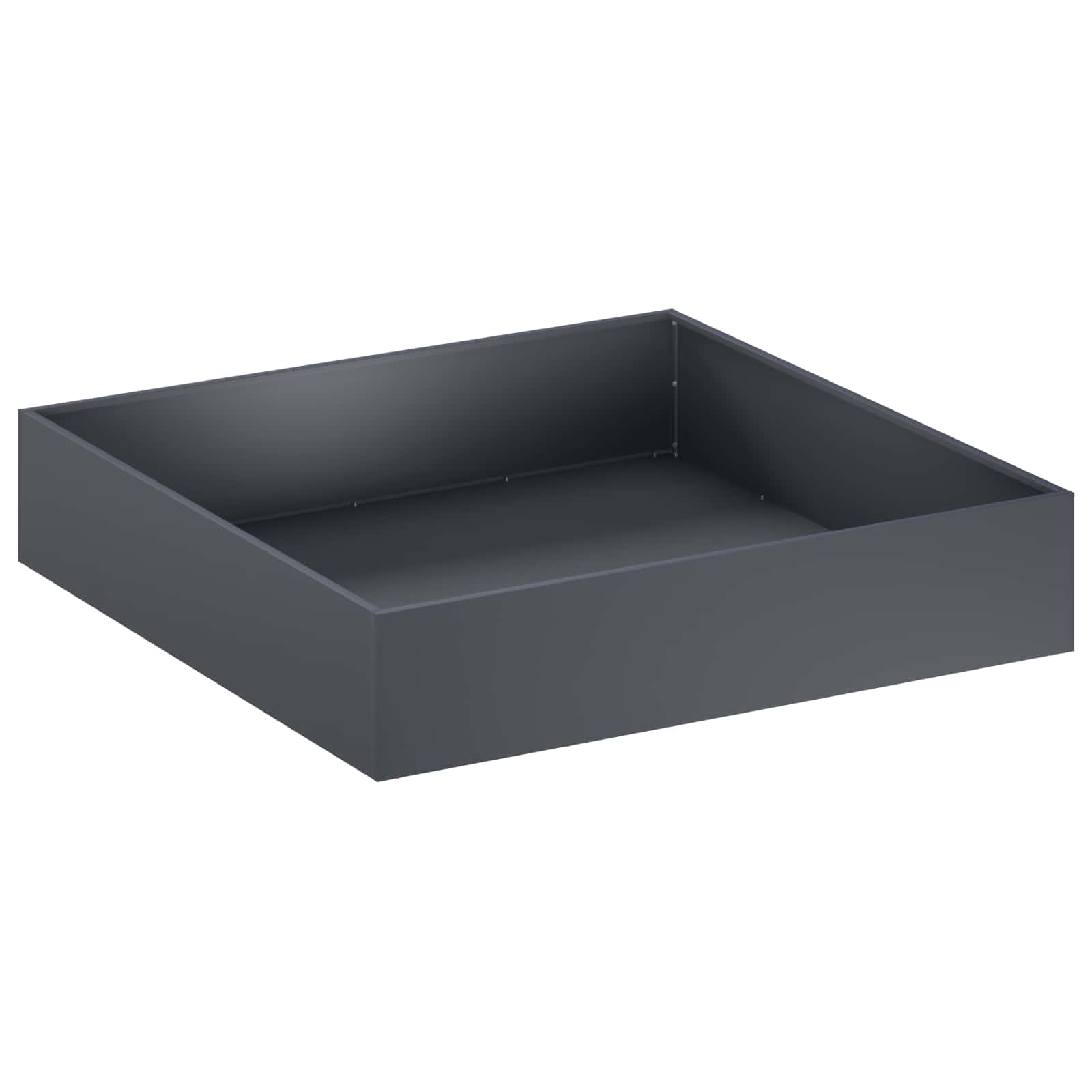 Vaso da giardino Antracite 80 x 80 x 20 cm | homemem39