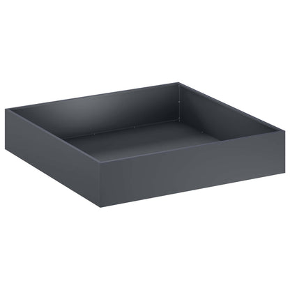 Vaso da giardino Antracite 80 x 80 x 20 cm | homemem39