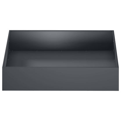 Vaso da giardino 2 pz Antracite 80 x 80 x 20 cm | homemem39