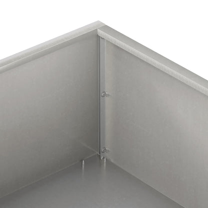 Vaso da giardino Argento 80 x 80 x 20 cm Acciaio Inox | homemem39