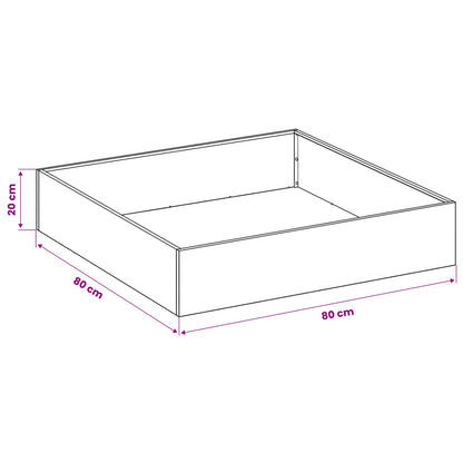 Vaso da giardino Argento 80 x 80 x 20 cm Acciaio Inox | homemem39