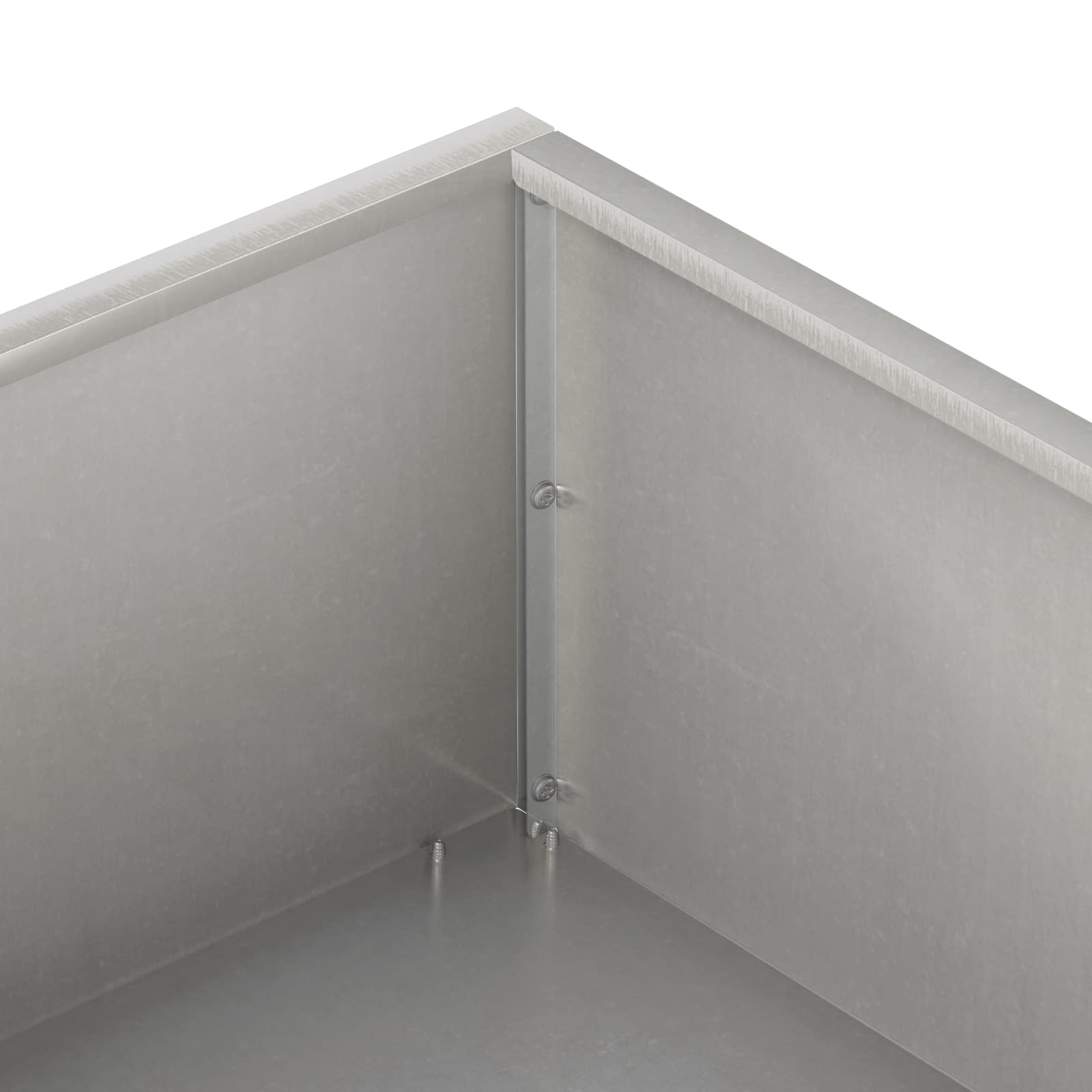 Vaso da giardino 2 pz Argento 80 x 80 x 20 cm Acciaio Inox | homemem39