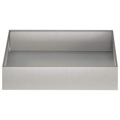Vaso da giardino 2 pz Argento 80 x 80 x 20 cm Acciaio Inox