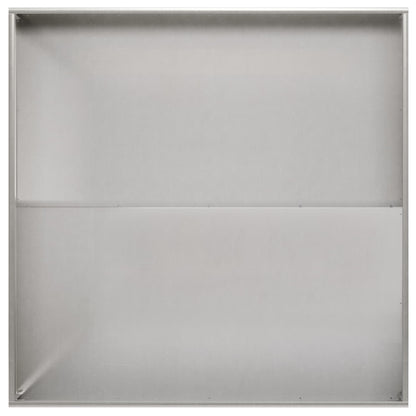 Vaso da giardino 2 pz Argento 80 x 80 x 20 cm Acciaio Inox
