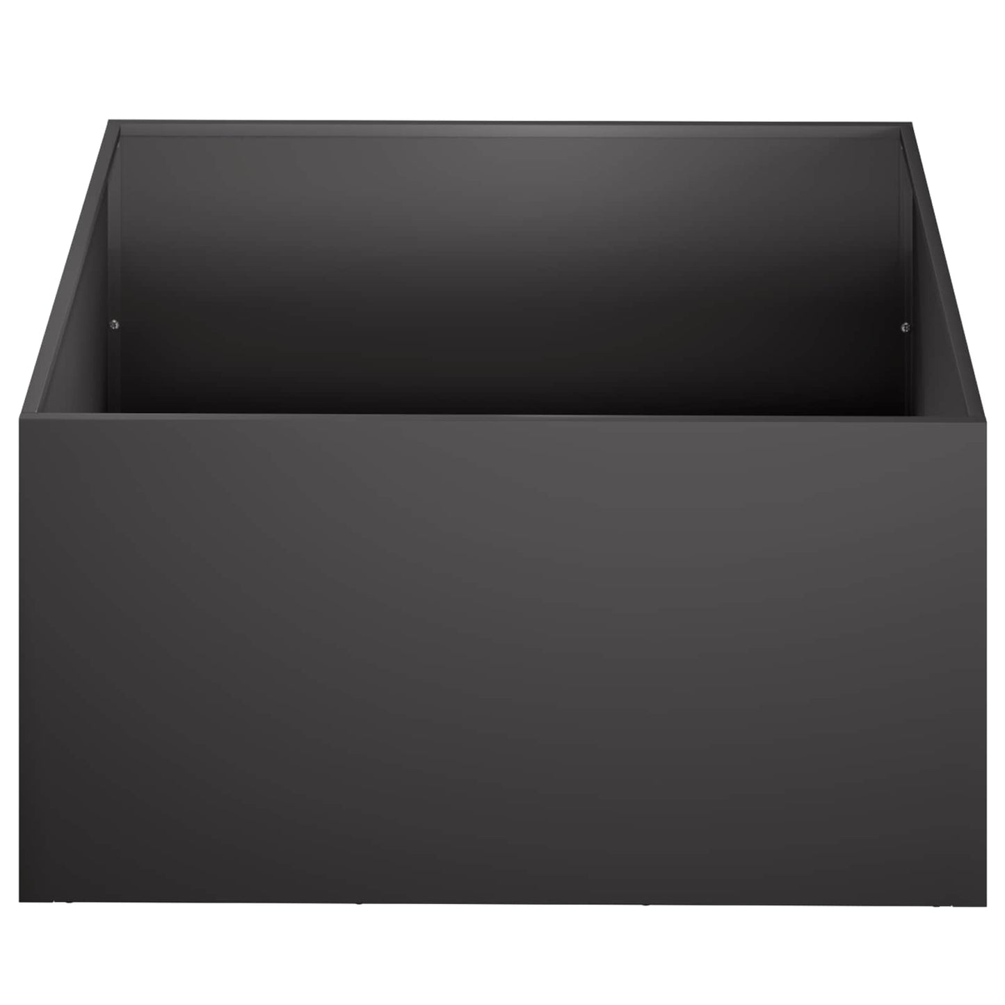 Vaso da giardino Nero 40 x 40 x 30 cm Acciaio laminato a freddo