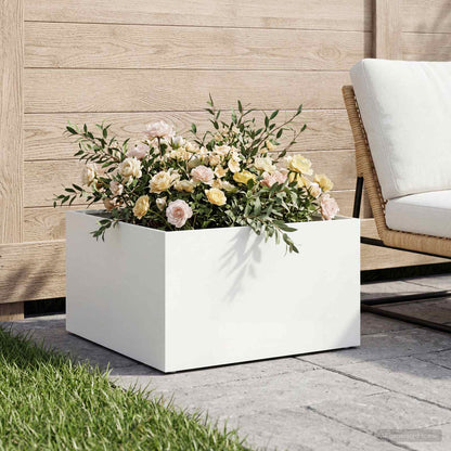 Vaso da giardino Bianco 40 x 40 x 30 cm | homemem39