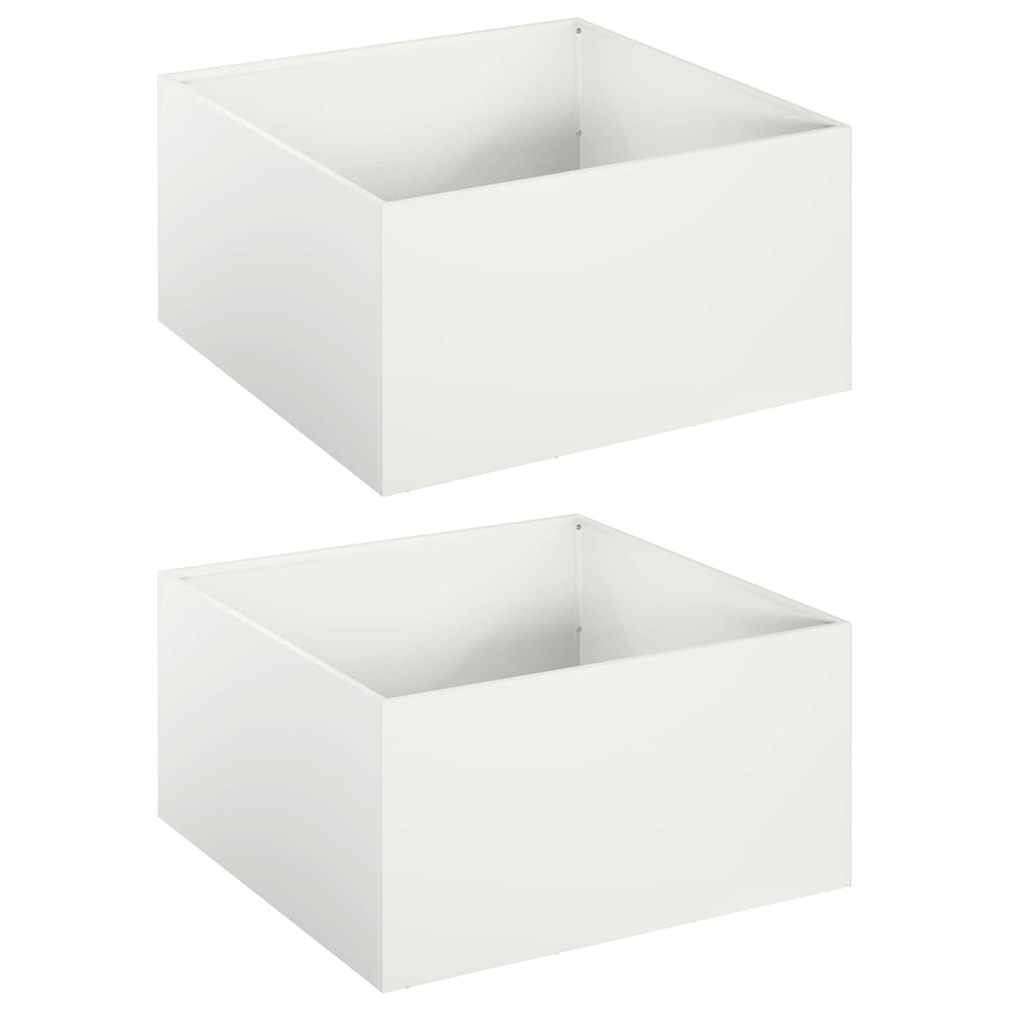 Vaso da giardino 2 pz Bianco 40 x 40 x 30 cm