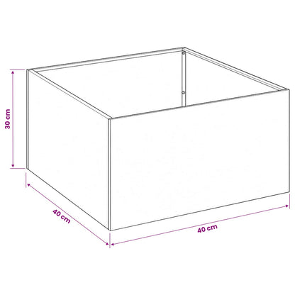 Vaso da giardino 2 pz Bianco 40 x 40 x 30 cm | homemem39