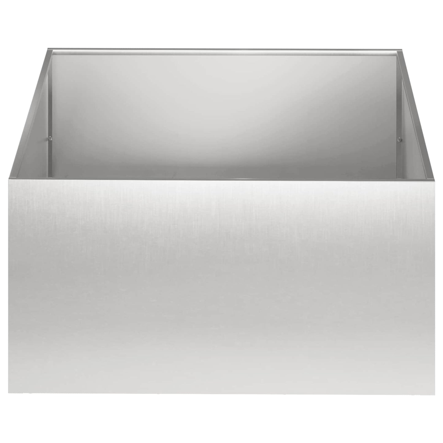 Vaso da giardino 2 pz Argento 40 x 40 x 30 cm Acciaio Inox | homemem39