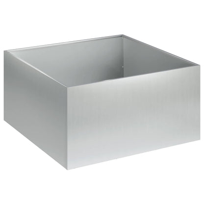 Vaso da giardino 2 pz Argento 40 x 40 x 30 cm Acciaio zincato | homemem39