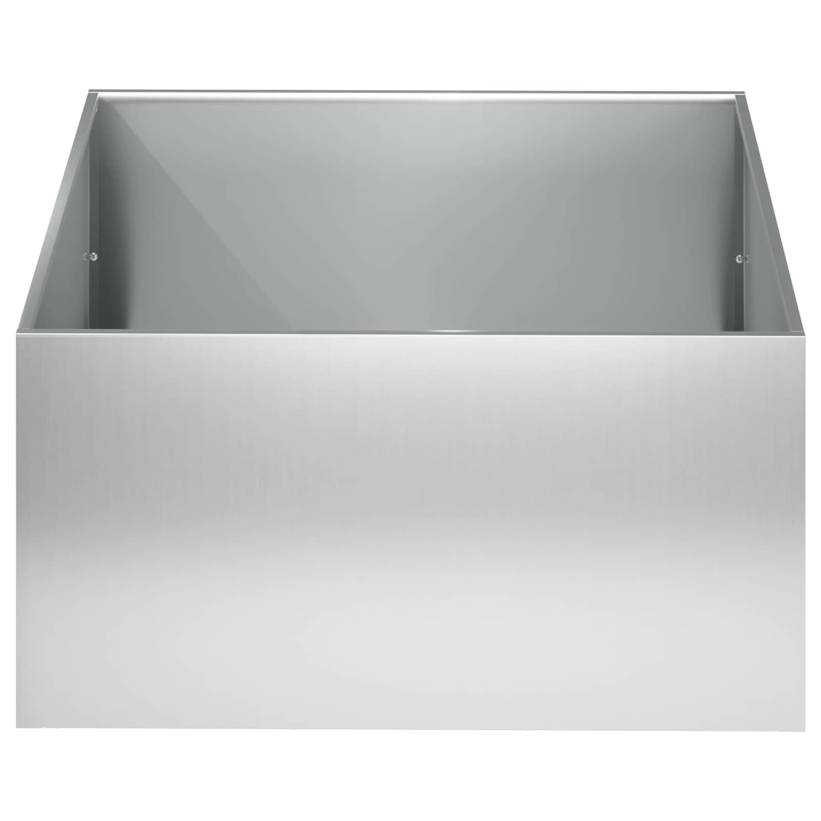 Vaso da giardino 2 pz Argento 40 x 40 x 30 cm Acciaio zincato | homemem39