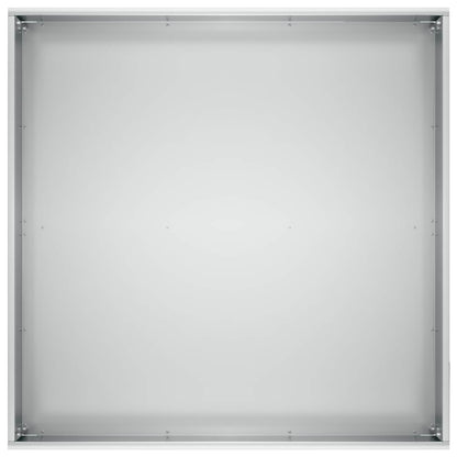 Vaso da giardino 2 pz Argento 40 x 40 x 30 cm Acciaio zincato | homemem39