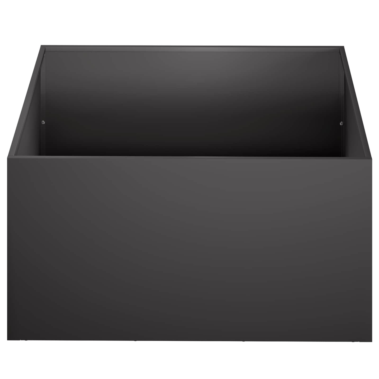 Vaso da giardino Nero 60 x 60 x 30 cm Acciaio laminato a freddo | homemem39