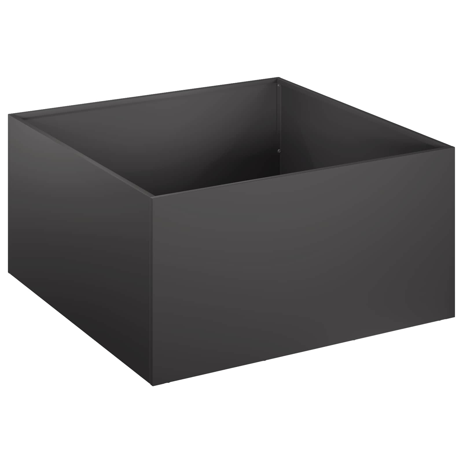 Vaso da giardino 2 pz Nero 60 x 60 x 30 cm | homemem39