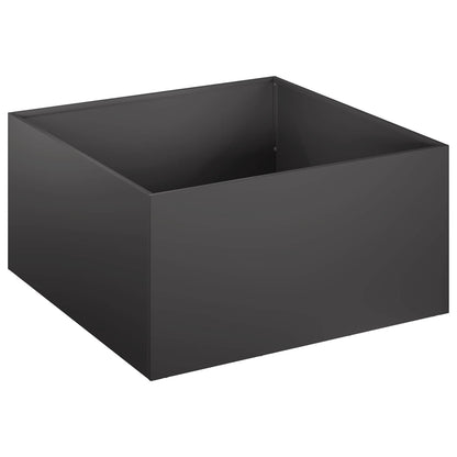 Vaso da giardino 2 pz Nero 60 x 60 x 30 cm | homemem39