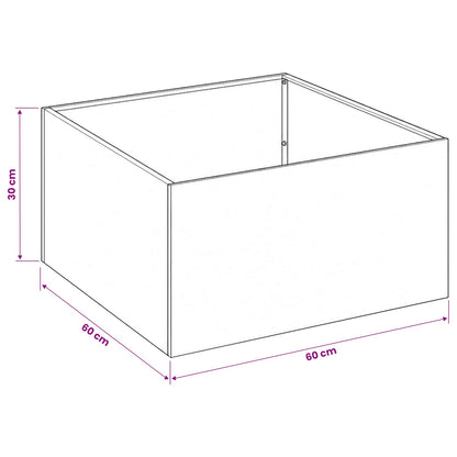 Vaso da giardino 2 pz Nero 60 x 60 x 30 cm | homemem39