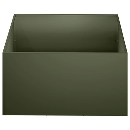 Vaso da giardino Verde Oliva 60 x 60 x 30 cm | homemem39