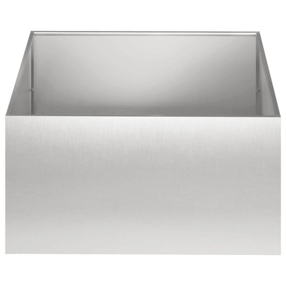 Vaso da giardino Argento 60 x 60 x 30 cm Acciaio Inox
