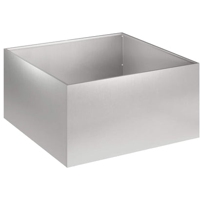 Vaso da giardino 2 pz Argento 60 x 60 x 30 cm Acciaio Inox | homemem39