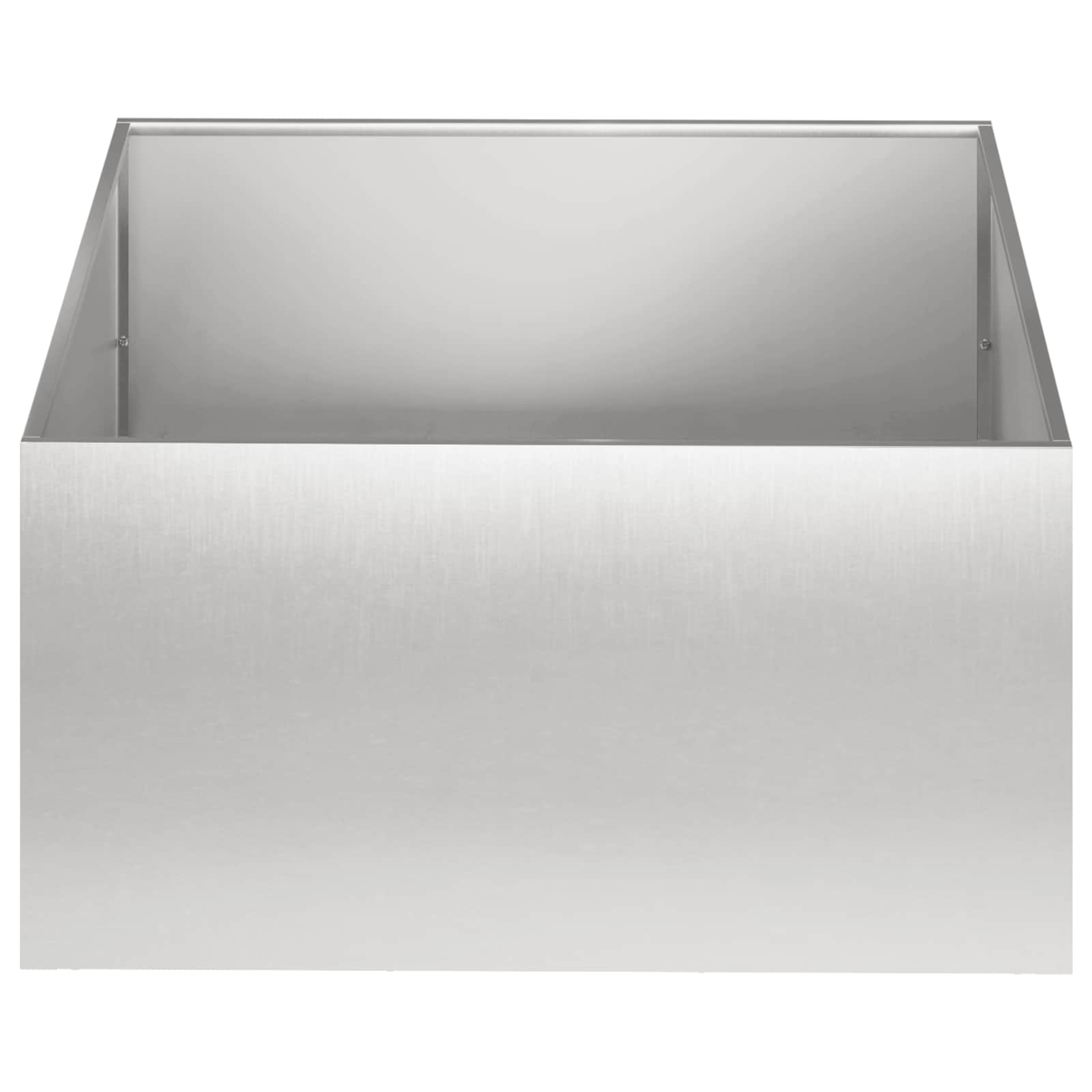 Vaso da giardino 2 pz Argento 60 x 60 x 30 cm Acciaio Inox | homemem39