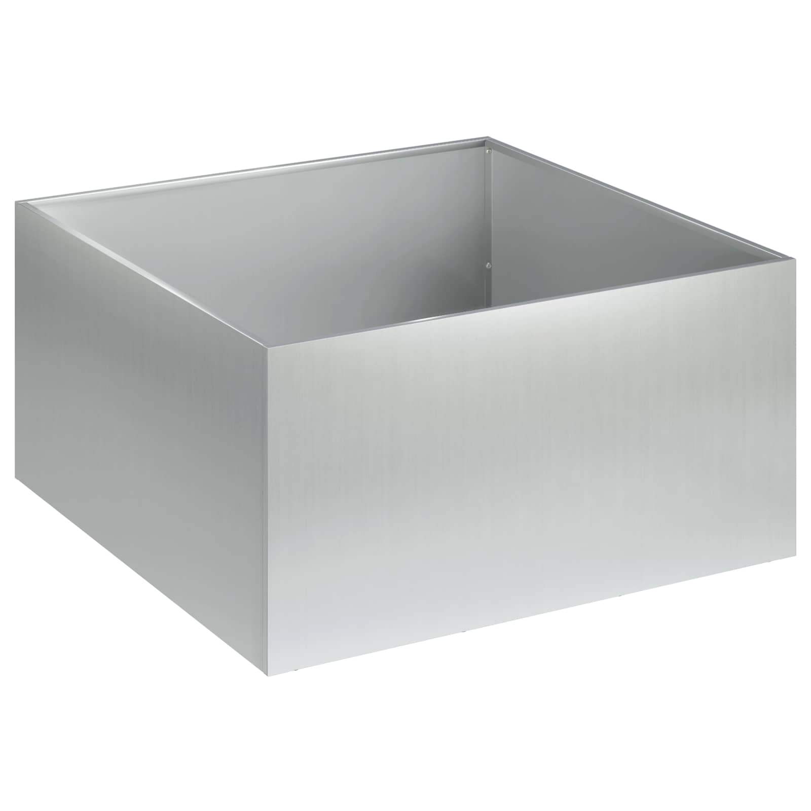 Vaso da giardino Argento 60 x 60 x 30 cm Acciaio zincato | homemem39