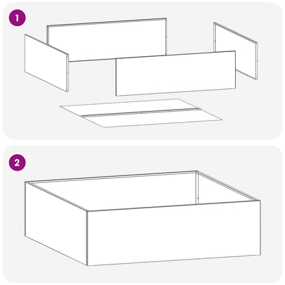 Vaso da giardino 2 pz Argento 100 x 100 x 30 cm Acciaio Inox | homemem39