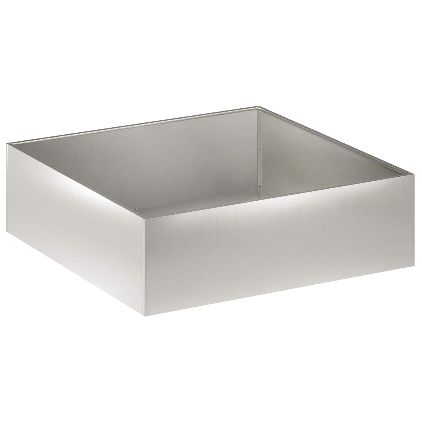 Vaso da giardino 2 pz Argento 100 x 100 x 30 cm Acciaio Inox | homemem39