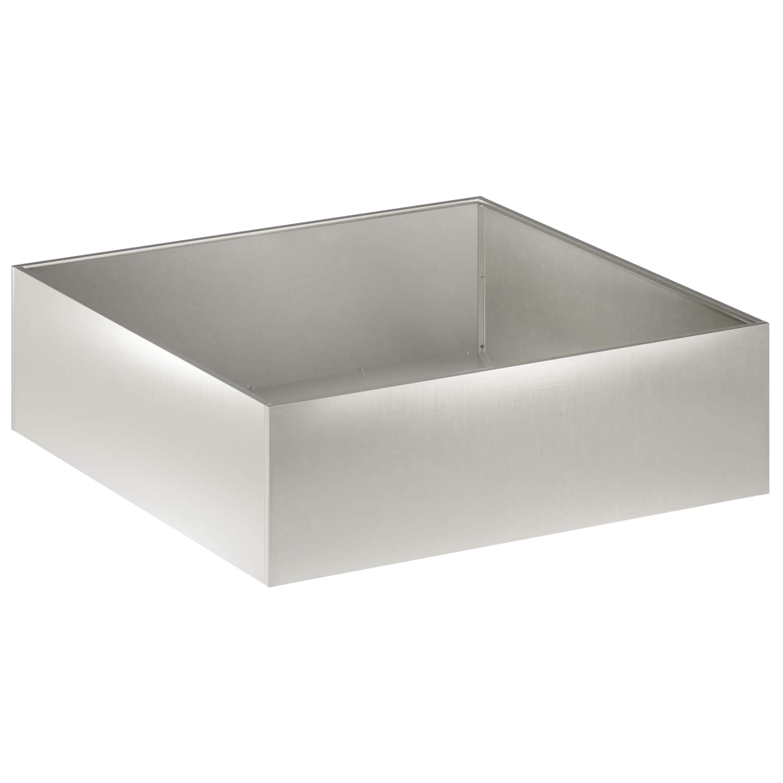 Vaso da giardino 2 pz Argento 100 x 100 x 30 cm Acciaio Inox | homemem39