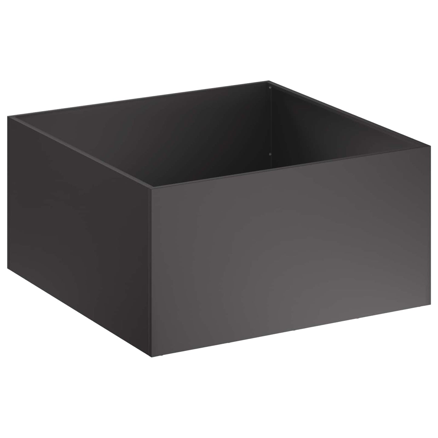 Vaso da giardino Nero 80 x 80 x 40 cm Acciaio laminato a freddo | homemem39