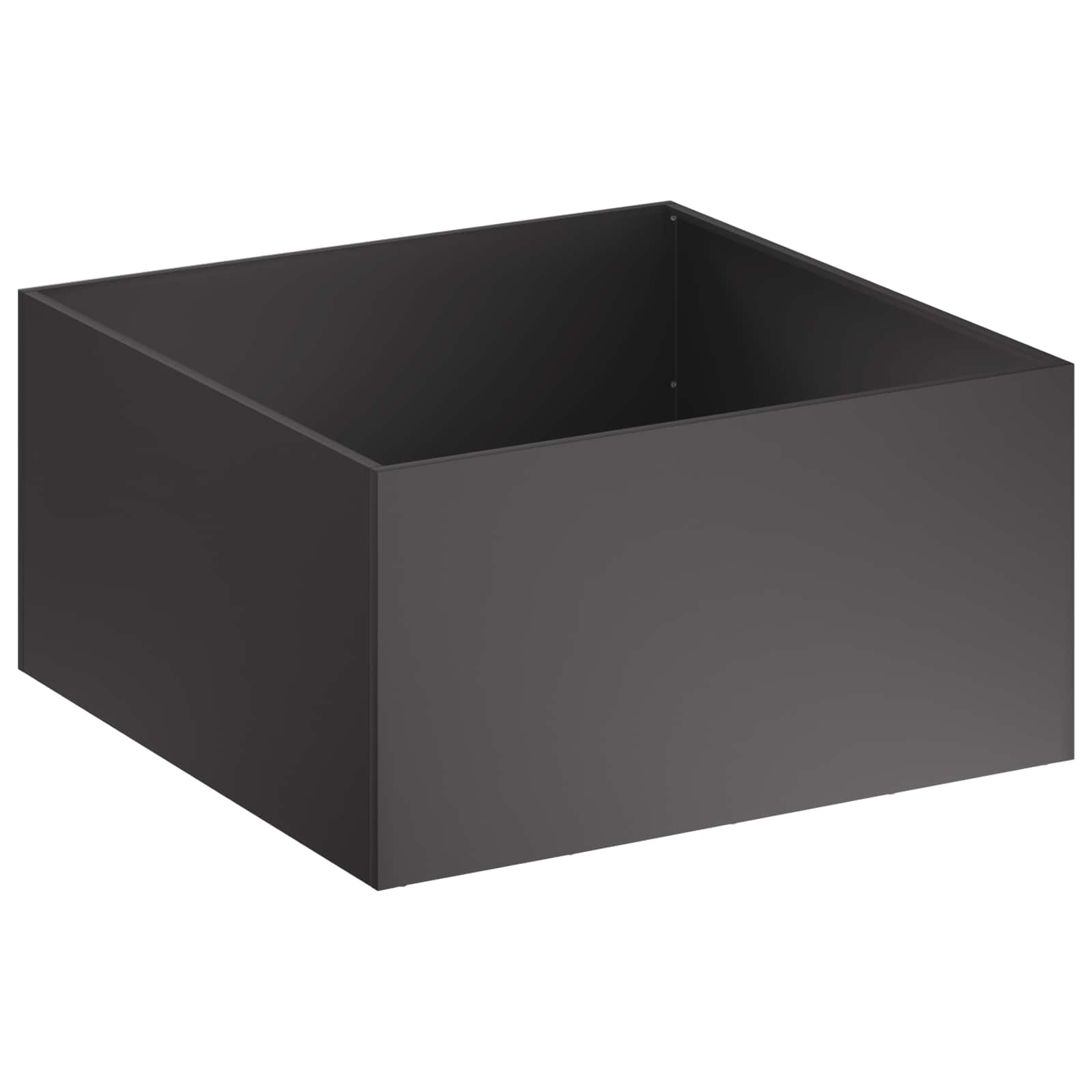 Vaso da giardino Nero 80 x 80 x 40 cm Acciaio laminato a freddo | homemem39