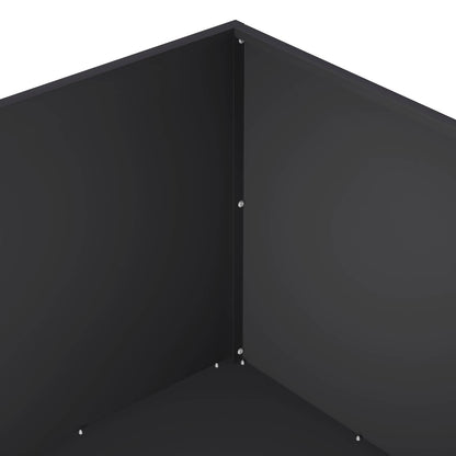 Vaso da giardino 2 pz Nero 80 x 80 x 40 cm | homemem39
