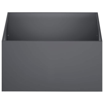 Vaso da giardino Antracite 80 x 80 x 40 cm | homemem39