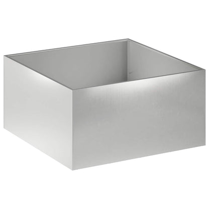 Vaso da giardino Argento 80 x 80 x 40 cm Acciaio Inox | homemem39