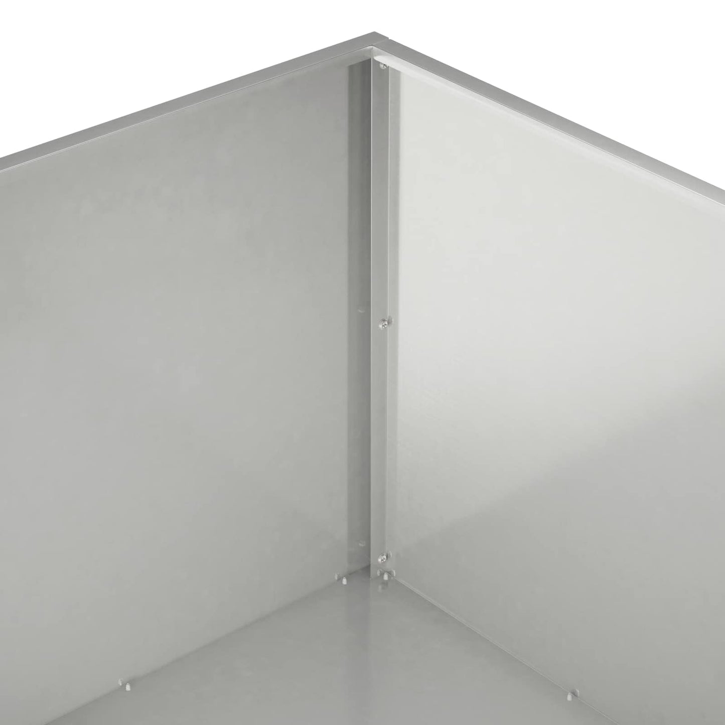 Vaso da giardino 2 pz Argento 80 x 80 x 40 cm Acciaio Inox | homemem39