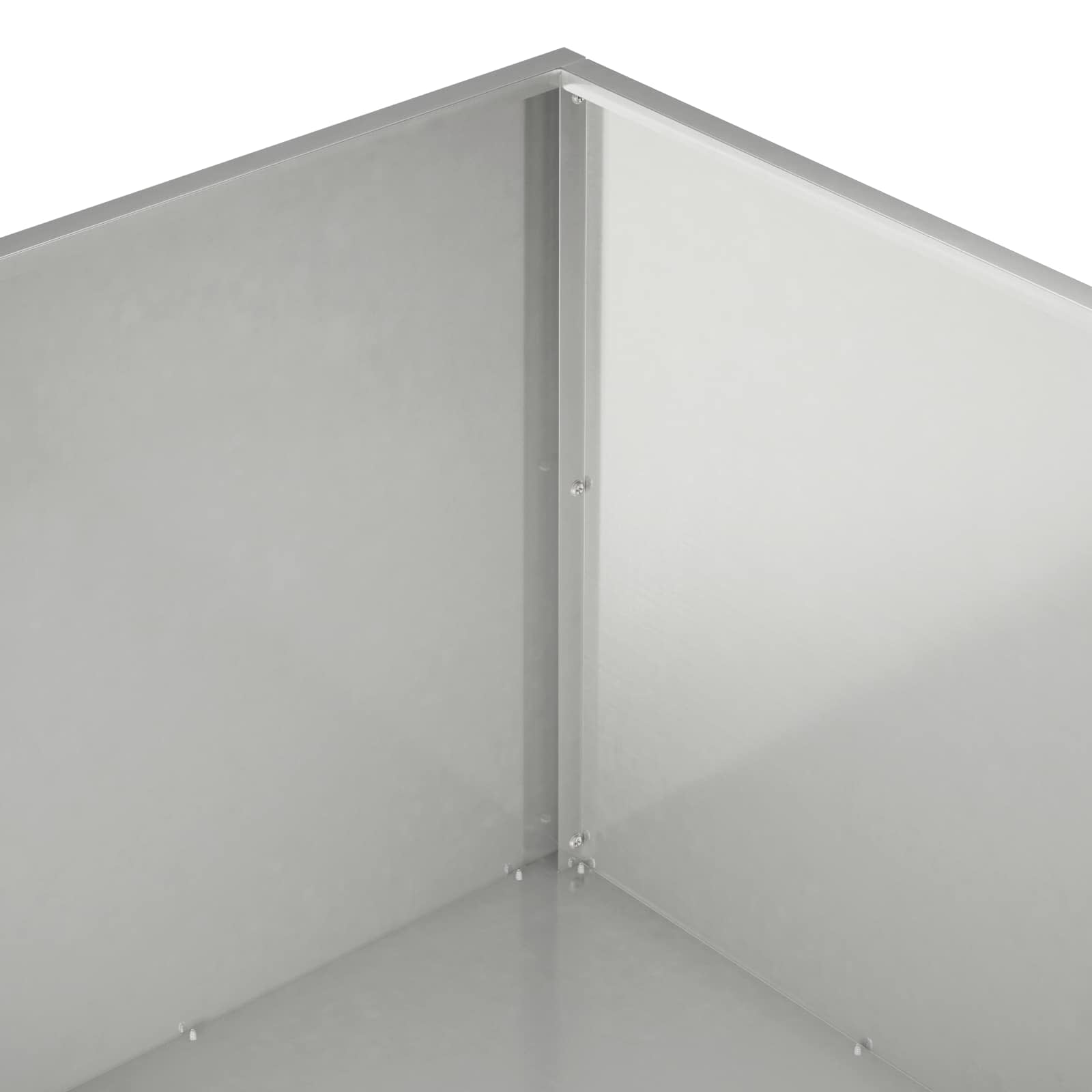 Vaso da giardino 2 pz Argento 80 x 80 x 40 cm Acciaio Inox | homemem39