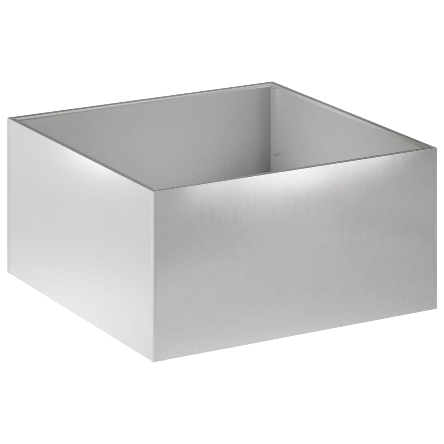 Vaso da giardino 2 pz Argento 80 x 80 x 40 cm Acciaio Inox | homemem39