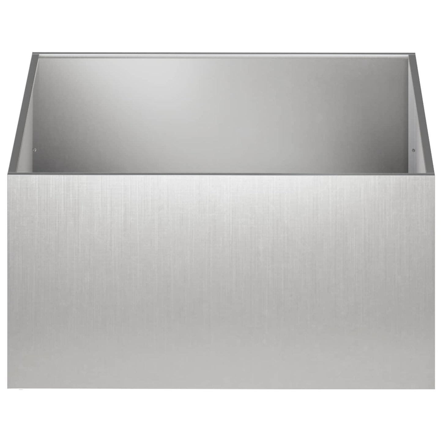 Vaso da giardino 2 pz Argento 80 x 80 x 40 cm Acciaio Inox | homemem39
