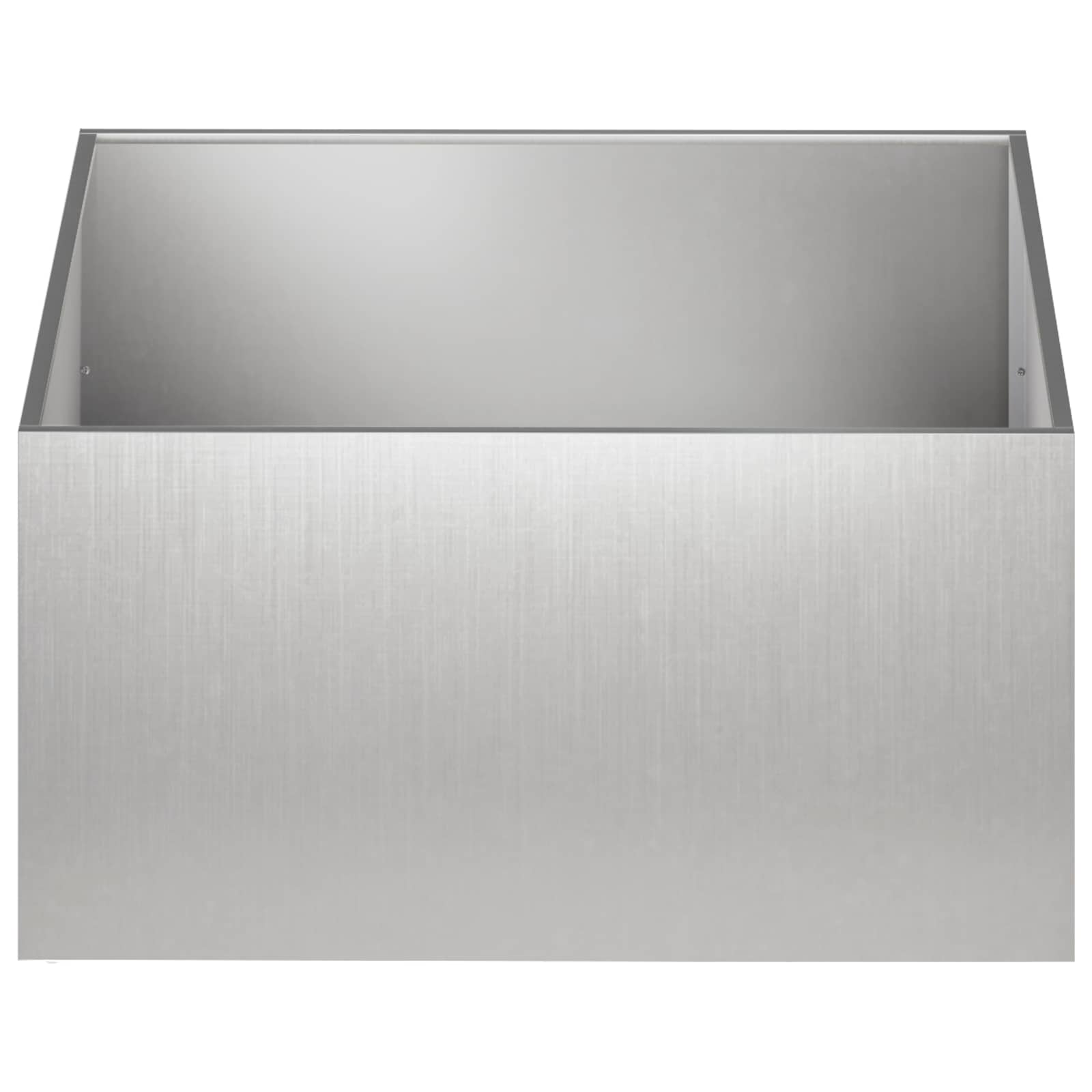 Vaso da giardino 2 pz Argento 80 x 80 x 40 cm Acciaio Inox | homemem39